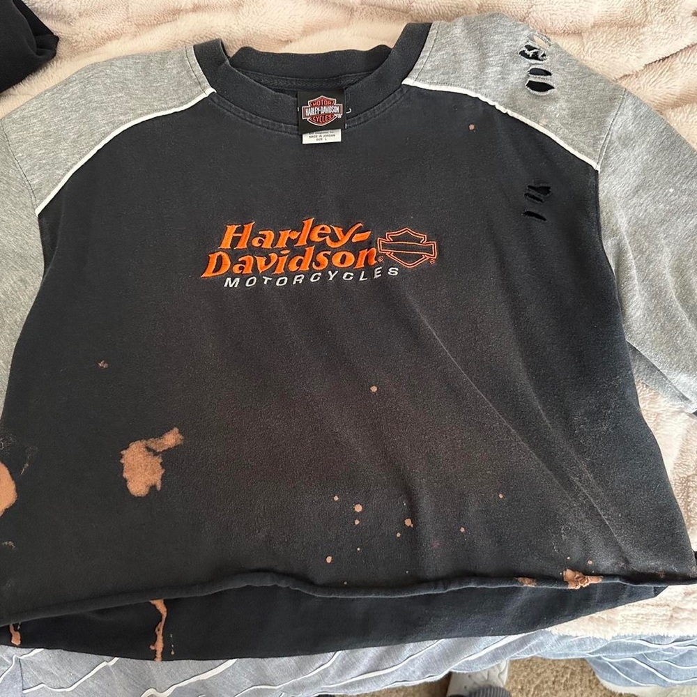 #harleydavidson cropped, distressed #graphictee. NAVY